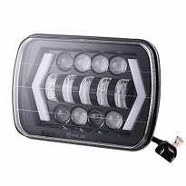 Фара светодиодная OFF ROAD 200*140*75мм прямоугольная 12V/30V 28W 6000К 31 диод COMBO+ДХО SKYWAY